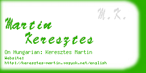 martin keresztes business card